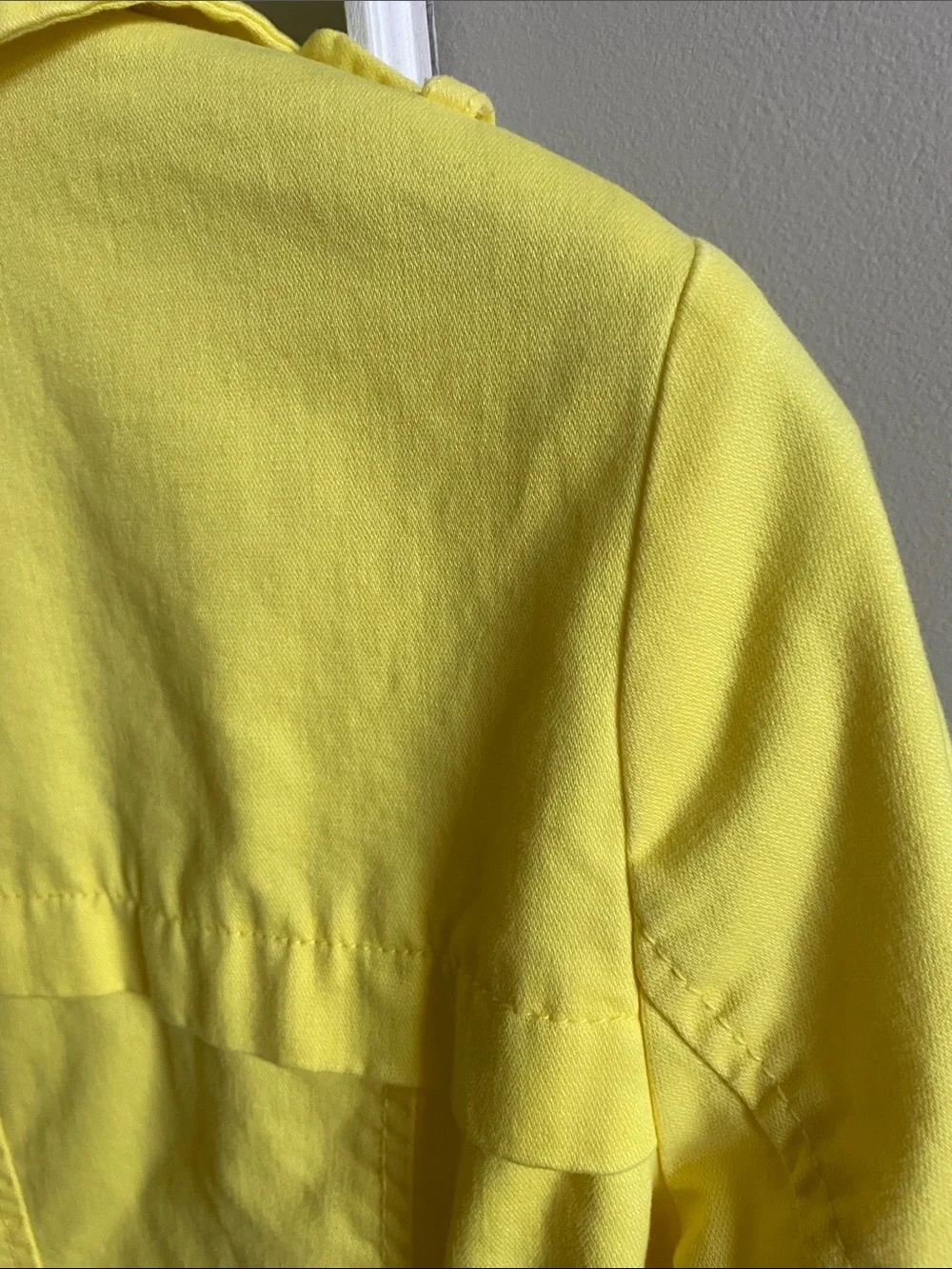 Old Navy Bright Yellow Double-Breasted Peacoat Jacket